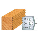 CMT 690.077 PROFILE KNIVES FOR INSERT SHAPER SYSTEM SP 1-37/64”x5/32”  (40x4mm)